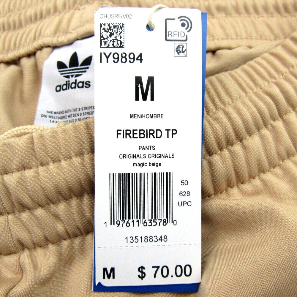 Adidas Originals Firebird Track Pants Mens Size Medium Beige NEW - Picture 11 of 15
